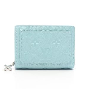 [Used] Louis Vuitton LOUIS VUITTON Bi-fold Wallet Portefeuille Claire Monogram Empreinte Azur Frost M12188 Azur Frost Leather Portefeuille Claire