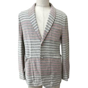 成色極佳 □ THOM BROWNE ブラウン條紋三色毛圈布無結構夾克 海軍藍 白色RED2 日本製造 正品 男士