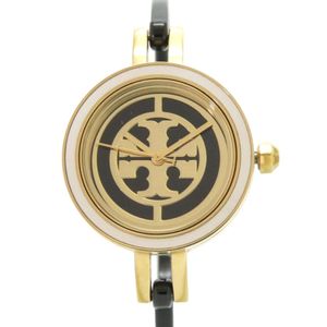 成色極佳 Tory Burch 可更換錶圈手環式腕錶 TBW4049 SS 黑色鍍金石英腕錶 黑色 1604 [二手] Tory Burch
