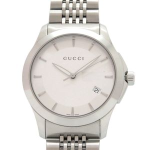 成色極佳 Gucci 126.4 G-Timeless SS 銀色石英腕錶 0733 [二手] GUCCI