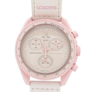 Swatch Omega x Swatch MISSION TO VENUS SO33P100 生物陶瓷象牙粉紅石英腕錶 1626 [二手] Swatch
