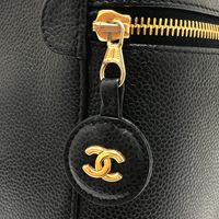 CHANEL 647**** CC Coco Mark Vertical Vanity Bag Handbag