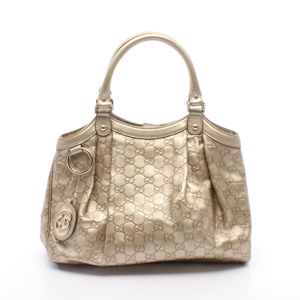 【二手】Gucci GUCCI 手提包 Sukey Guccissima 211944 金色皮革 Sukey Guccissima 托特包 女士二手 A