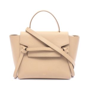 【二手】Celine CELINE手提包 BELT BAG MICRO 腰包 Micro 2WAY 米色皮革腰包 Micro 女士二手 B