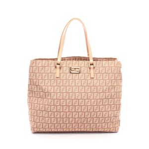 【중고】 FENDI 토트백 주키노 8BH133 라이트 핑크/핑크 베이지 캔버스 레더 토트백 여성용 Used A