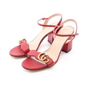 【二手】Gucci GUCCI 雙G五金真皮涼鞋 女款 全新未使用