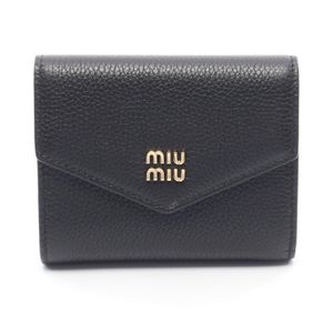 [Used] Miu Miu Tri-fold Wallet VIT DAINO Square 5MH040ADT7F0002 Leather Tri-fold Wallet Women's New