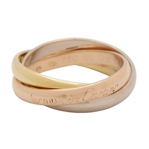 [Pre-owned] Cartier Trinity Ring, K18 (Yellow Gold) / K18WG (White Gold), Unisex, Used A