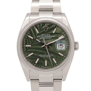 【二手】ROLEXDatejust 36 隨機序號 126200GR/棕櫚葉圖案不鏽鋼男士腕錶