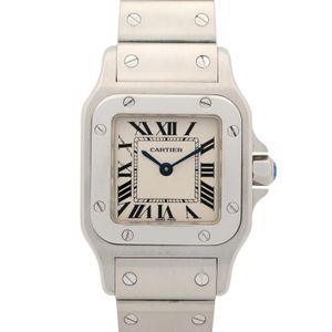 [중고] Cartier 산토스 갈베 SM W20056D6 실버 스테인리스 스틸 여성용 손목시계(기타) Used A
