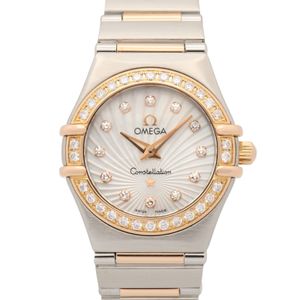 [Used] Omega OMEGA Watch Constellation Mini 12P/Diamond Bezel 111.25.23.60.55.003 White Shell K18PG (Pink Gold) Stainless Steel Constellation Mini 12P/Diamond Bezel