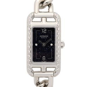 [Pre-owned] Hermes Nantucket Diamond Bezel Watch NA2.133 Aventurine Stainless Steel Diamond Nantucket Diamond Bezel Ladies