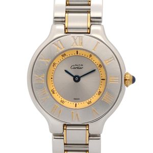 [Used] Cartier CARTIER Watch Must 21 SM W10073R6 Silver GP (Gold Plated) Stainless Steel Must 21 SM Women's Used A