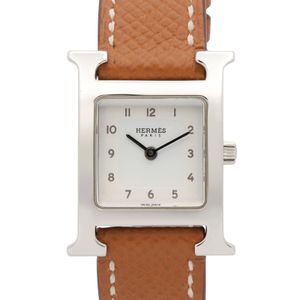 [Used] Hermes HERMES Watch H-Watch HH1.210 White Stainless Steel Leather Strap H-Watch Women's Used A