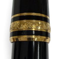 全新 ▼MONTBLANCMeisterstück Classic Pix 鋼筆,14K 金筆尖,白色星形,黑金配色,德國製造,男款