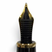 全新 ▼MONTBLANCMeisterstück Classic Pix 鋼筆,14K 金筆尖,白色星形,黑金配色,德國製造,男款