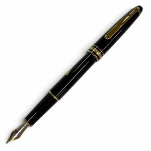 極美品▼MONTBLANC モンブラン マイスターシュテュック クラシック pix ペン先14K Mニブ ホワイトスター 万年筆 ブラック ゴールド ドイツ製 メンズ