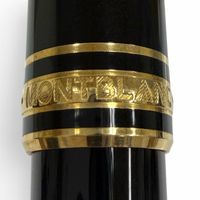 全新 ▼MONTBLANCMeisterstück Classic Pix 鋼筆,14K 金筆尖,白色星形,黑金配色,德國製造,男款