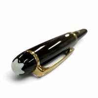 全新 ▼MONTBLANCMeisterstück Classic Pix 鋼筆,14K 金筆尖,白色星形,黑金配色,德國製造,男款