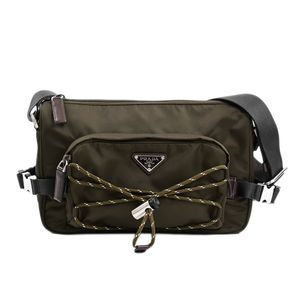 [全新未使用] Prada 中型 Re-Nylon x Saffiano 皮革肩背包 2VH192