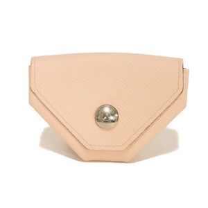 중고 HERMES 에르메스 르 ヴァンキャトル 엡송 카프 파스텔 핑크 실버 스냅 버튼 셀리에 버튼 보 엡송 로즈 에글런타인 코인케이스/동전지갑