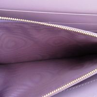 Like New Gucci Jumbo GG 861276 Leather Lavender Purple Bi-fold Long Wallet 1307 [Used] GUCCI