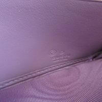 Like New Gucci Jumbo GG 861276 Leather Lavender Purple Bi-fold Long Wallet 1307 [Used] GUCCI