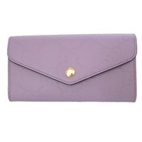 Like New Gucci Jumbo GG 861276 Leather Lavender Purple Bi-fold Long Wallet 1307 [Used] GUCCI