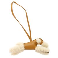 Like New Hermes Badi Agneau Milo Mouton Sesame Z Stamp (2021) Bag Charm 0571 [Pre-owned] HERMES
