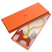 Like New Hermes Rodeo PM Agneau Miro Lime Carnelian Blue Brume U Stamp (2022) Bag Charm 0586 [Pre-owned] HERMES