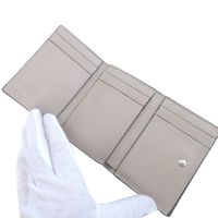 Like New Loewe Anagram Trifold Leather Green Compact Wallet 3-fold Wallet 1565 [Used] LOEWE