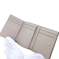 Like New Loewe Anagram Trifold Leather Green Compact Wallet 3-fold Wallet 1566 [Used] LOEWE