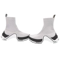 Like New Louis Vuitton LV Archlight Line Size 35 Cotton Glitter Silver Sock Sneakers LV 1181 [Used] LOUIS VUITTON