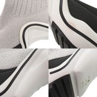 Like New Louis Vuitton LV Archlight Line Size 35 Cotton Glitter Silver Sock Sneakers LV 1181 [Used] LOUIS VUITTON