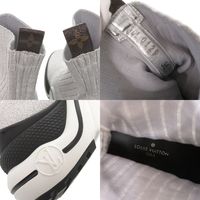 Like New Louis Vuitton LV Archlight Line Size 35 Cotton Glitter Silver Sock Sneakers LV 1181 [Used] LOUIS VUITTON