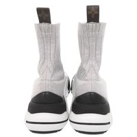 Like New Louis Vuitton LV Archlight Line Size 35 Cotton Glitter Silver Sock Sneakers LV 1181 [Used] LOUIS VUITTON