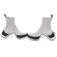 Like New Louis Vuitton LV Archlight Line Size 35 Cotton Glitter Silver Sock Sneakers LV 1181 [Used] LOUIS VUITTON