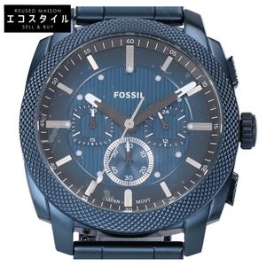 Fossil FS6167 MACHINE 44MM Chronograph Navy Stainless Steel Watch (Like New) [Used]