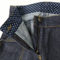 Louis Vuitton [Excellent Condition/Domestic Authentic] Yellow Stitch Cropped Denim Pants, Size 34 [Used]