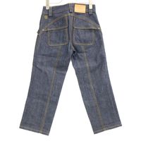Louis Vuitton [Excellent Condition/Domestic Authentic] Yellow Stitch Cropped Denim Pants, Size 34 [Used]
