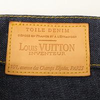 Louis Vuitton [Excellent Condition/Domestic Authentic] Yellow Stitch Cropped Denim Pants, Size 34 [Used]