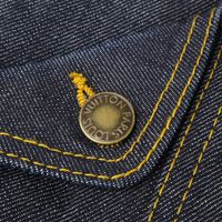 Louis Vuitton [Excellent Condition/Domestic Authentic] Yellow Stitch Cropped Denim Pants, Size 34 [Used]