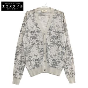 Hermes [Domestic Authorized Dealer] Horsebit Pattern Cotton Cardigan Size S [Used]