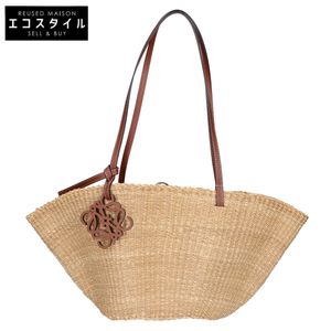 LOEWE [Excellent Condition] Elephant Grass & Calf Shell Basket Bag [Pre-owned]