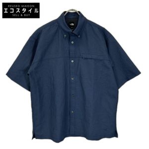 The North Face Navy Waffle Short Sleeve Opening Shirt, Size M [Used]