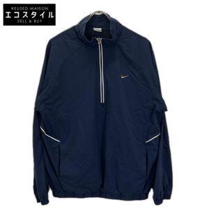 Nike 00's Navy White Line Half-Zip Pullover Jersey [Used]