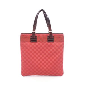 [중고] LOEWE 토트백 아나그램 레드/브라운 캔버스 레더 아나그램 토트백 여성용 Used A