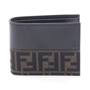 [Used] Fendi FENDI Bi-fold Wallet Zucca 7M0001B139F0XLL Canvas Leather Bi-fold Wallet Men's New