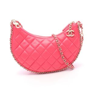 [중고] Chanel 샤넬 숄더백 마틀라세 스몰 호보 AS3917 핑크 램스킨(양가죽) 마틀라세 스몰 호보 체인 숄더백