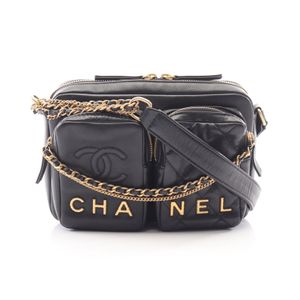 [중고] Chanel 샤넬 숄더백 스몰 카메라백 AS2923 블랙 램스킨(양가죽) 스몰 카메라백 여성용 Used A
